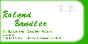 roland bandler business card